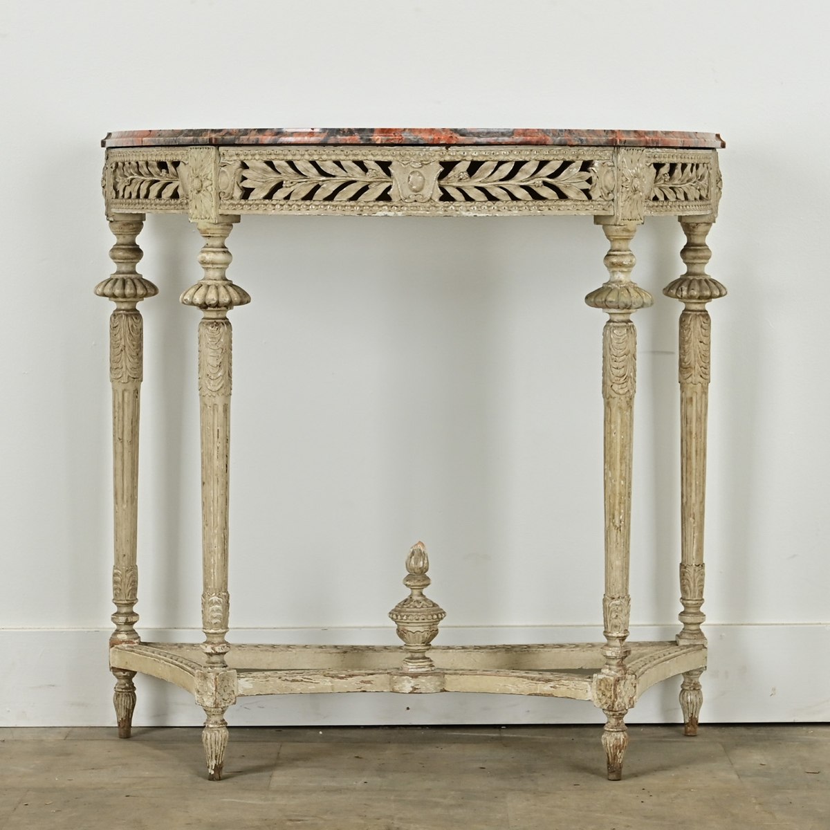 French Louis XVI Style Demilune Console - Fireside Antiques