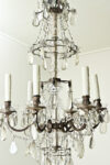 French 19th Century Brass & Crystal Chandelier