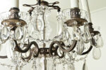 French 19th Century Brass & Crystal Chandelier