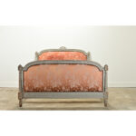 French Carved Louis XVI Style Queen Bed Frame