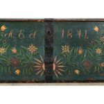 Swedish 19th Century Painted Pine Marriage Trunk