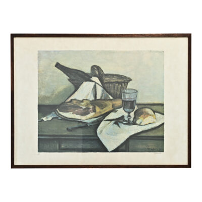 French Vintage Still Life Drawing, Limited Edition Copy