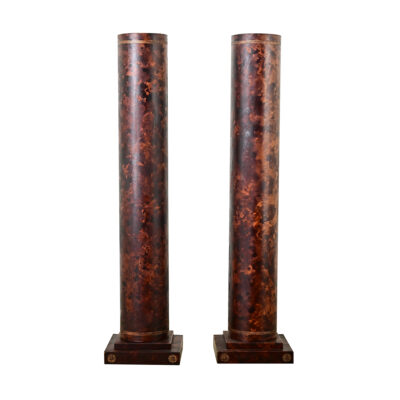 Pair of Faux Tortoise Doric Columns
