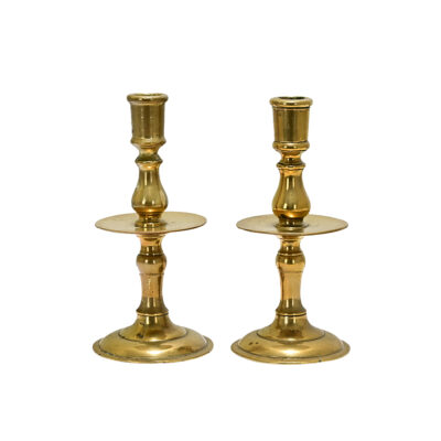 Pair of Flemish 18th Century Brass Candlesticks