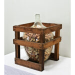 French Wine Keg in Oak Crate