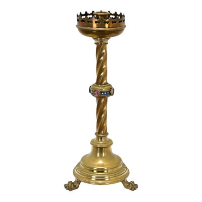 French 19th Century Solid Brass Altar Candlestick