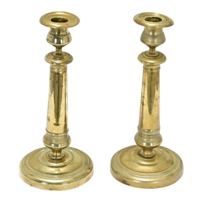 Pair of French 19th Century Brass Candlesticks