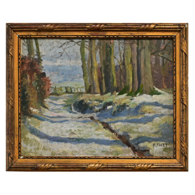 French Vintage Framed Landscape Painting