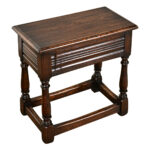 English 19th Century Solid Oak Joint Stool 1 English 19th Century Solid Oak Joint Stool