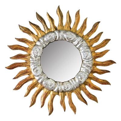 Italian 19th Century Gilt Starburst Mirror