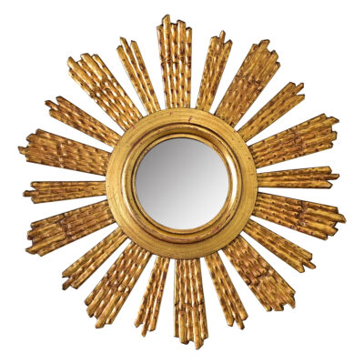 Italian 19th Century Gilt Starburst Mirror