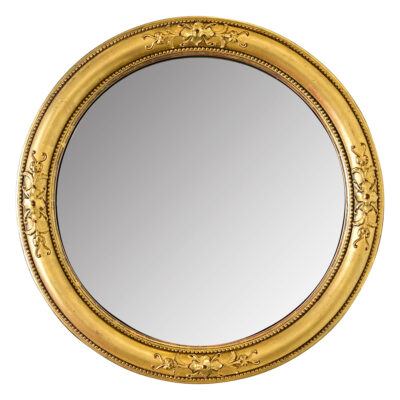 English 19th Century Gilt Convex Mirror