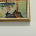 Italian Vintage Framed Seascape Painting