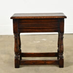 English 19th Century Solid Oak Joint Stool