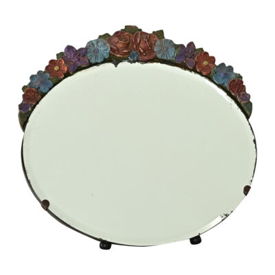 French Vintage Barbola Tabletop Mirror