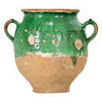 French 19th Century Green Glazed Confit Jar