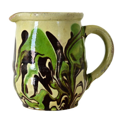 French 19th Century Marbled Glazed Pitcher
