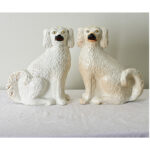 English 19th Century Pair of Staffordshire Spaniels