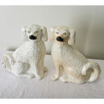 English 19th Century Pair of Staffordshire Spaniels