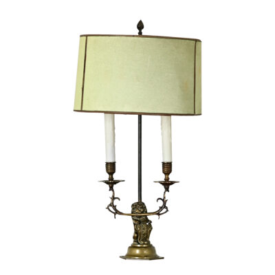 French Vintage Brass Lion Lamp