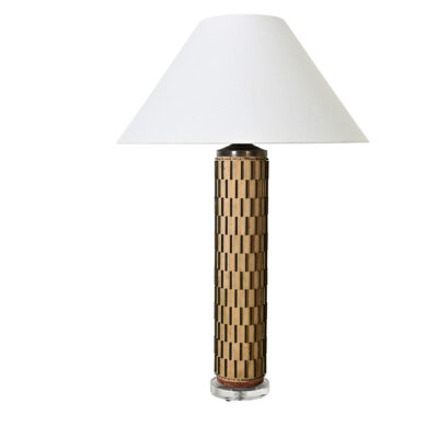 Vintage Lamp Made From Wallpaper Ink Roller