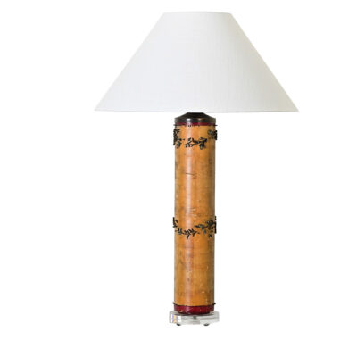 Vintage Lamp Made from Wallpaper Ink Roller