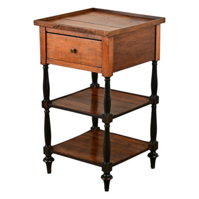 French Walnut and Ebonized Etagere