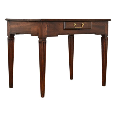 French 19th Century Walnut Desk-Side Table