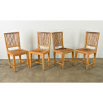 Set of Four English Painted Pine Chairs