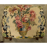 French Pair of Louis XV-style Stools with Needlepoint