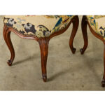 French Pair of Louis XV-style Stools with Needlepoint