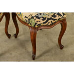 French Pair of Louis XV-style Stools with Needlepoint