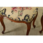 French Pair of Louis XV-style Stools with Needlepoint