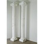 French Pair of Massive Painted Columns