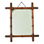 French Vintage Faux Bamboo Mirror