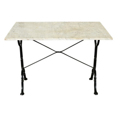 French Cast Iron and Marble Bistro Table