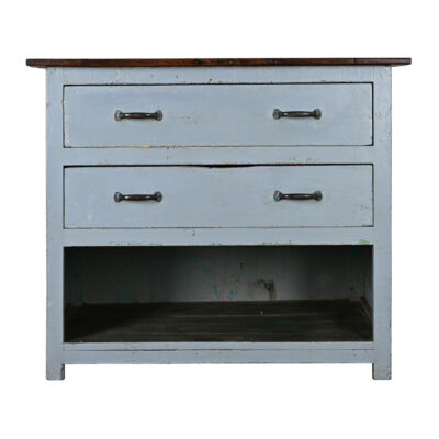 English 19th Century Painted Work Table-Chest