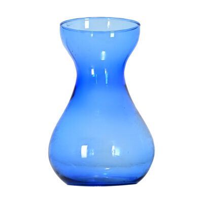 English Blue Glass Hyacinth Vase