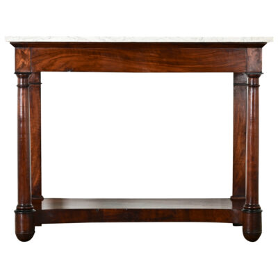 French 19th Century Empire Console with Marble Top