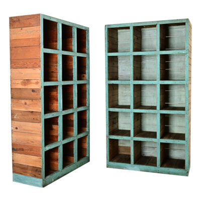 French Vintage Pair of Open Shelves