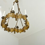 French 19th Century Gothic Style Brass Chandelier
