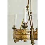 French 19th Century Gothic Style Brass Chandelier