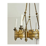 French 19th Century Gothic Style Brass Chandelier