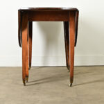 French 19th Century Round Walnut Drop Leaf Dining Table