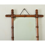 French Vintage Faux Bamboo Mirror