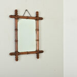 French Vintage Faux Bamboo Mirror