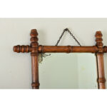 French Vintage Faux Bamboo Mirror
