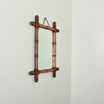 French Vintage Faux Bamboo Mirror