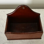 English Vintage Mahogany Wall Hanging Box