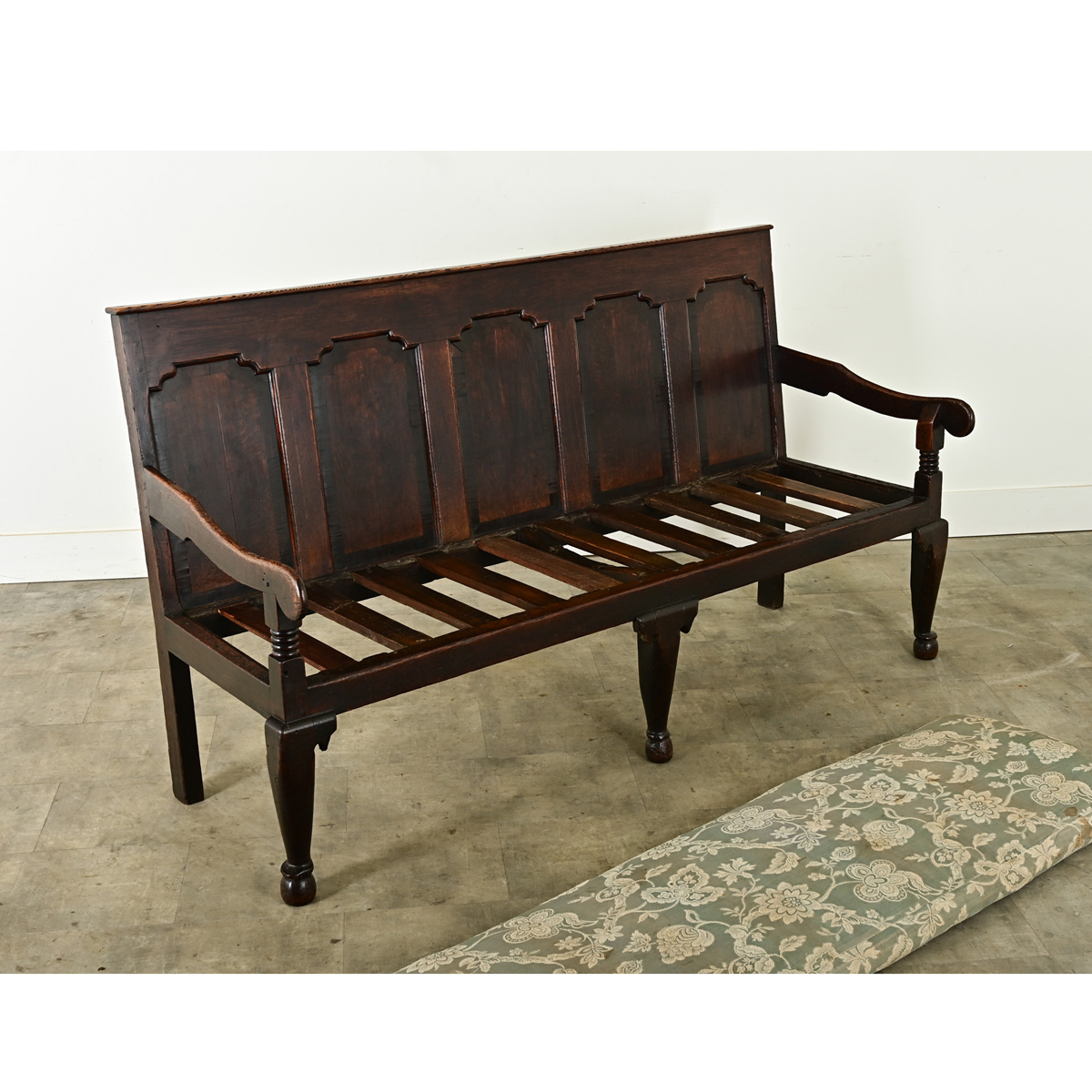 English 18th Century Oak Settle Bench - Fireside Antiques